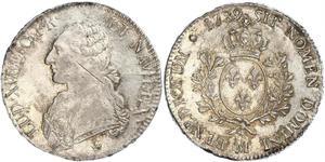1 Ecu Kingdom of France (843-1791) Silver Louis XVI of France (1754 - 1793)