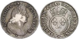 1 Ecu Kingdom of France (843-1791) Silver Louis XIV (1638-1715)