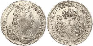 1 Ecu Kingdom of France (843-1791) Silver Louis XIV (1638-1715)