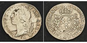 1 Ecu Kingdom of France (843-1791) Silver Louis XV of France(1710-1774)