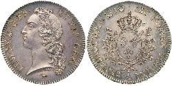 1 Ecu 中世纪的法国 銀 路易十五 (1710 - 1774)