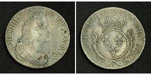 1 Ecu 中世纪的法国 銀 路易十四 (1638-1715)