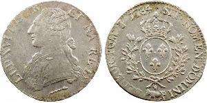 1 Ecu 中世纪的法国 銀 路易十六 (1754 - 1793)