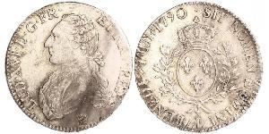 1 Ecu 中世纪的法国 銀 路易十六 (1754 - 1793)