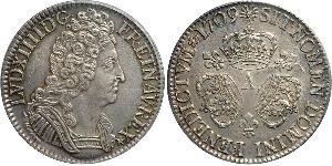 1 Ecu 中世纪的法国 銀 路易十四 (1638-1715)