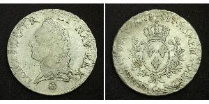 1 Ecu 中世纪的法国 銀 路易十五 (1710 - 1774)