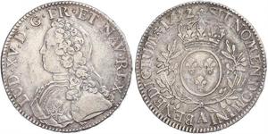 1 Ecu 中世纪的法国 銀 路易十五 (1710 - 1774)