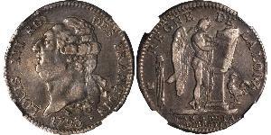 1 Ecu 中世纪的法国 銀 路易十六 (1754 - 1793)
