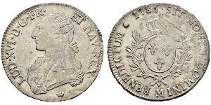 1 Ecu 中世纪的法国 銀 路易十六 (1754 - 1793)