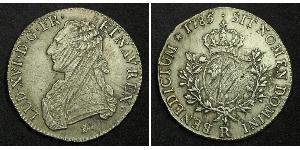 1 Ecu 中世纪的法国 銀 路易十六 (1754 - 1793)