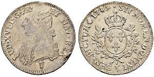1 Ecu 中世纪的法国 銀 路易十六 (1754 - 1793)