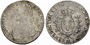 1 Ecu 中世纪的法国 銀 路易十六 (1754 - 1793)