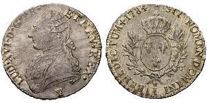 1 Ecu 中世纪的法国 銀 路易十六 (1754 - 1793)