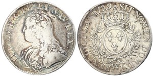 1 Ecu 中世纪的法国 銀 路易十五 (1710 - 1774)