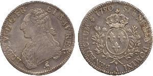 1 Ecu 中世纪的法国 銀 路易十六 (1754 - 1793)