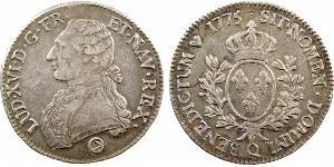 1 Ecu 中世纪的法国 銀 路易十六 (1754 - 1793)