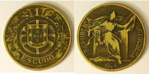 1 Escudo Prima repubblica portoghese (1910 - 1926) Alluminio/Bronzo 
