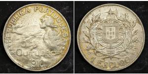 1 Escudo Première République portugaise (1910 - 1926) Argent 