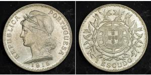 1 Escudo Première République portugaise (1910 - 1926) Argent 