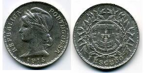 1 Escudo Prima repubblica portoghese (1910 - 1926) Argento 