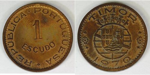 1 Escudo Timor Oriental (1702 - 1975) Bronce 