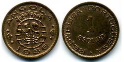 1 Escudo Portuguese Angola (1575-1975) / Portugal Bronze 
