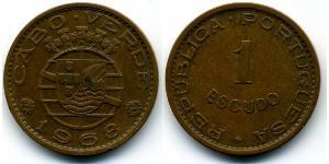 1 Escudo Portogallo / Cape Verde (1456 - 1975) Bronzo 