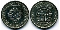 1 Escudo Portugal / Timor Oriental (1702 - 1975) Cobre/Zinc 