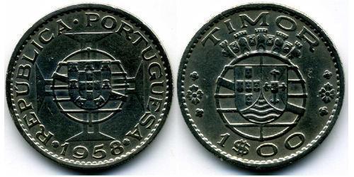 1 Escudo Timor Oriental (1702 - 1975) / Portugal Cobre/Zinc 
