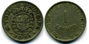 1 Escudo São Tomé and Príncipe (1469 - 1975) Copper/Zinc 
