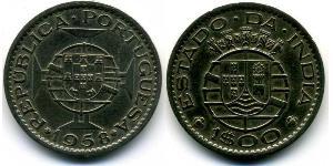 1 Escudo Inde portugaise (1510-1961) Cuivre/Zinc 