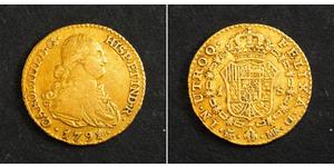 1 Escudo Spanisches Kolonialreich (1700 - 1808) Gold Karl IV (1748-1819)