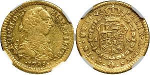 1 Escudo Spanish Mexico  / Kingdom of New Spain (1519 - 1821) Gold Charles III of Spain (1716 -1788)