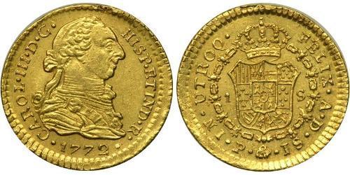 1 Escudo Vizekönigreich Neugranada (1717 - 1819) Gold Karl III. von Spanien (1716 -1788)