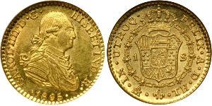 1 Escudo Vizekönigreich Neuspanien (1519 - 1821) Gold Karl IV (1748-1819)
