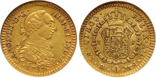 1 Escudo Vizekönigreich Neuspanien (1519 - 1821) Gold Karl III. von Spanien (1716 -1788)