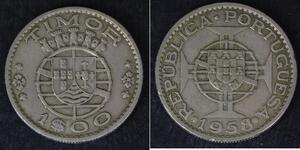 1 Escudo Portugal / Osttimor (1702 - 1975) Kupfer/Zink 
