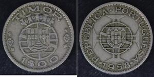 1 Escudo Portugal / Osttimor (1702 - 1975) Kupfer/Zink 