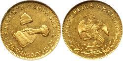 1 Escudo Second Federal Republic of Mexico (1846 - 1863) Or 