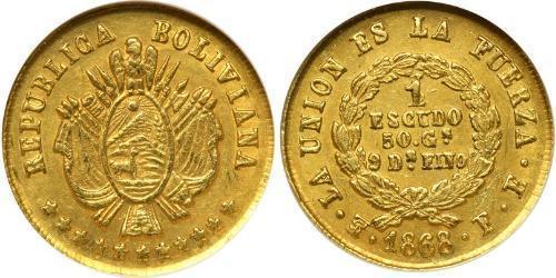 1 Escudo Bolivia (1825 - ) Oro 