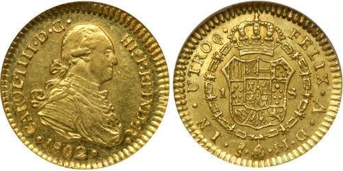 1 Escudo Chile Oro Carlos IV de España (1748-1819)
