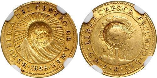 1 Escudo Costa Rica (1821 - ) Oro 