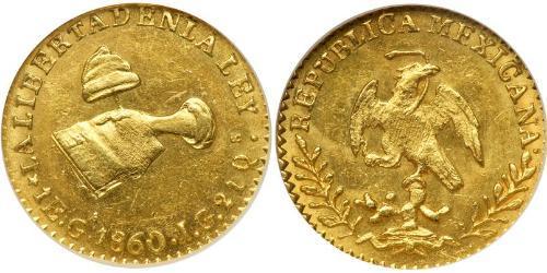 1 Escudo Estados Unidos Mexicanos (1846 - 1863) Oro 