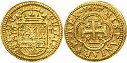 1 Escudo Habsburg Spain (1506 - 1700) Oro Felipe III de España (1578-1621)