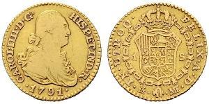 1 Escudo Imperio español (1700 - 1808) Oro Carlos IV de España (1748-1819)