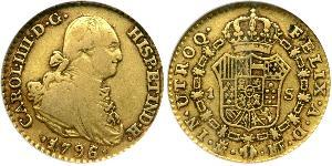 1 Escudo Impero spagnolo (1700 - 1808) Oro Carlo IV di Spagna (1748-1819)