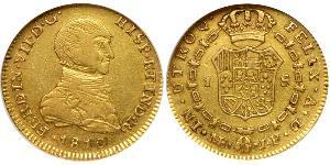 1 Escudo Perù Oro Ferdinando VII di Spagna (1784-1833)