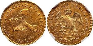 1 Escudo República Centralista de México (1835 - 1846) Oro 