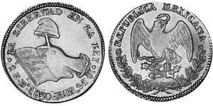 1 Escudo Second Federal Republic of Mexico (1846 - 1863) Oro 