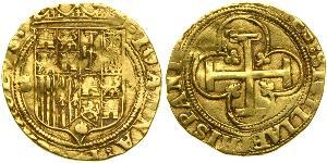 1 Escudo Spagna degli Asburgo (1506 - 1700) Oro 